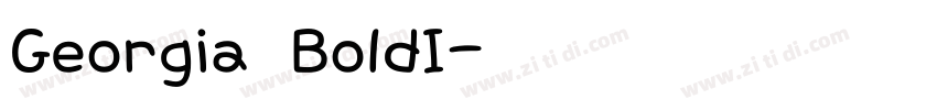 Georgia BoldI字体转换
